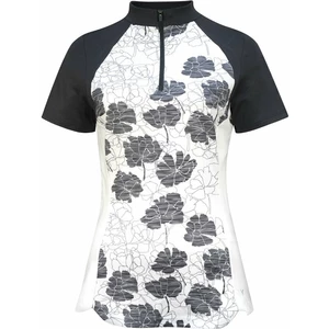 Callaway Womens Texture Floral Polo Alb strălucitor XL