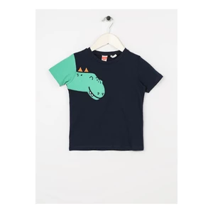 Koton Navy Blue Baby T-shirt with Print 3smb10016tk