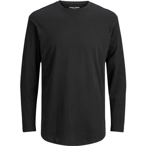 Jack&Jones Pánske tričko JJENOA Long Line Fit 12190128 Black Relaxed XXL