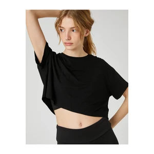 Koton Crop Sports T-Shirt Relax Fit