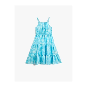 Koton Halterneck Midi Dress Tie-tie Patterned Straps