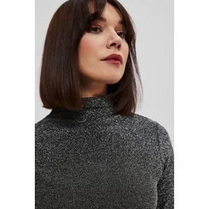 Blouse with metal thread
