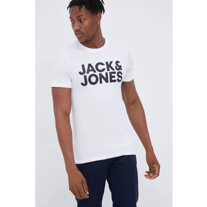 Jack&Jones Pánské triko JJECORP Slim Fit 12151955 White S