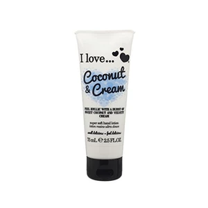 I Love Vyživující krém na ruce s vůní kokosu a sametového krému (Coconut & Cream Super Soft Hand Lotion) 75 ml