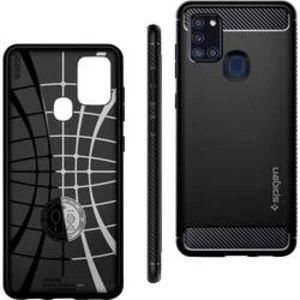 Tok Spigen Rugged Armor  Samsung Galaxy A21s - A217F, black