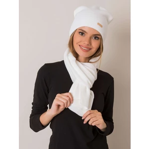 RUE PARIS White set of hat and scarf
