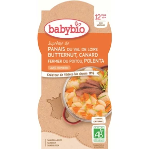 2x BABYBIO Pastinák s máslovou dýní, kachnou a polentou (200 g)