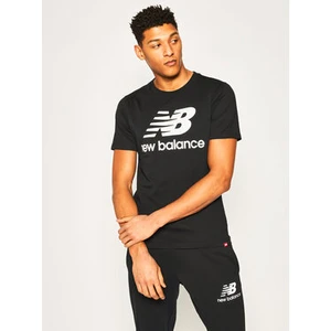 New Balance Mens Essentials Stacked Logo Tee Black M