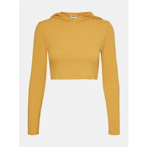 Oranžový crop top s kapucí Noisy May Livia - Dámské
