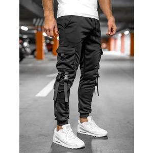 Pantaloni cargo de training negri Bolf HS7052