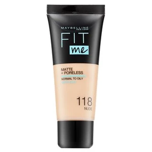 Maybelline Fit Me! Foundation Matte + Poreless 118 Nude podkład w płynie z formułą matującą 30 ml