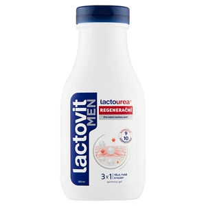 Lactovit Regeneračný sprchový gél 3 v 1 Men Lactourea 300 ml