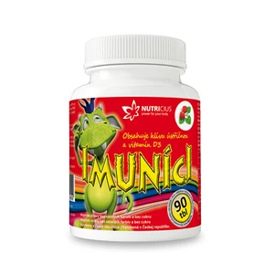 Nutricius Imuníci - hliva ustricová s vitamínom D pre deti 90 cmúľacích tbl.