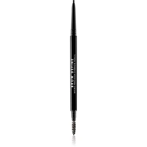 MUA Makeup Academy Brow Define precizní tužka na obočí s kartáčkem odstín Black