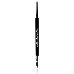MUA Makeup Academy Brow Define precízna ceruzka na obočie s kefkou odtieň Black