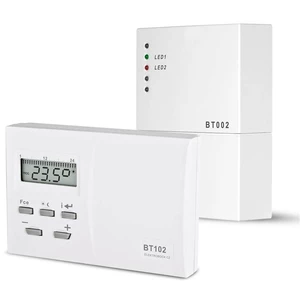 Termostat Elektrobock BT102 (BT102) biely Bezdrátový termostat BT102<br />
BT102 je jednoduchý bezdrátový termostat se systémem samoučení kódů. Slouží pro