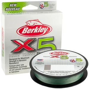 Berkley splétaná šňůra x5 low vis green 150 m-průměr 0,14 mm / nosnost 14,2 kg