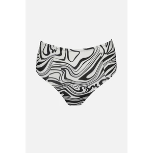 Trendyol Black and White Zebra Patterned Bikini Bottoms