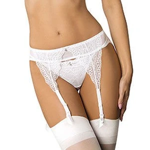 Scarlet / PPN garter belt - white