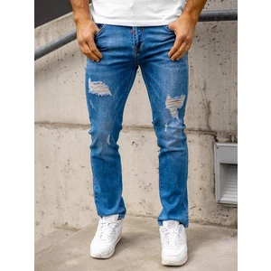 Tmavě modré pánské džíny regular fit Bolf KA1700