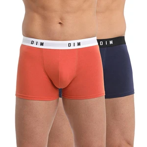 DIM BOXER ORIGINAL 2x - Pánske boxerky 2 ks - oranžová - modrá