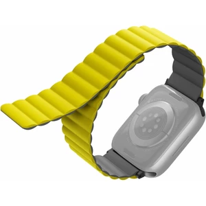 Remienok Uniq Revix Reversible na Apple Watch 42/44/45mm (UNIQ-45MM-REVYELGRY) sivý/žltý řemínek pro Apple Watch • materiál silikon • oboustranný řemí