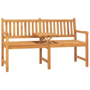 Záhradná lavica so stolíkom 150 cm teakové drevo Dekorhome,Záhradná lavica so stolíkom 150 cm teakové drevo Dekorhome