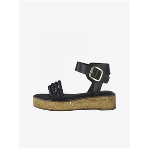 Black Leather Sandals Tamaris - Women