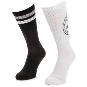 Set of two pairs of men's socks in white and black Converse