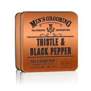 Scottish Fine Soaps Men’s Grooming Thistle & Black Pepper tuhé mydlo na tvár a fúzy 100 g