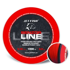 Jet fish senzor line red 1000 m-priemer 0,25 mm / nosnosť 7,8 kg