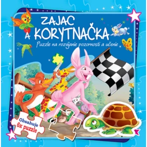 Zajac a korytnačka Puzzle na rozvíjanie pozornosti a učenie