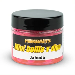 Mikbaits mini boilie v dipe 6-8 mm 50 ml-jahoda