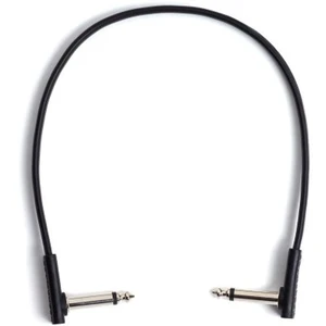 RockBoard Flat Patch Cable Schwarz 30 cm Winkelklinke - Winkelklinke