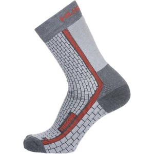 Husky  Treking šedá/červená, XL(45-48) Ponožky
