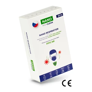10x FFP2 respirátor NANO MED.CLEAN - B86/tělová f00026