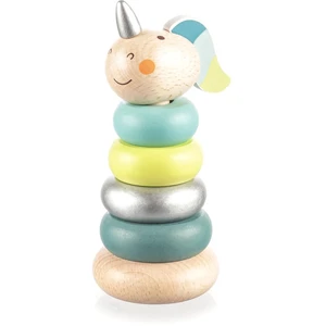 Zopa Wooden Unicorn nasadzovacie krúžky z dreva Blue 1 ks