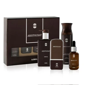 Ajmal Aristocrat Him - EDP 75 ml + deodorant 200 ml + olej na vousy 30 ml + sprchový gel 200 ml