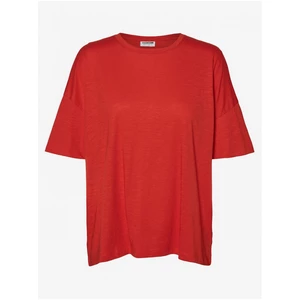 Red Loose Basic T-Shirt Noisy May Mathilde - Women