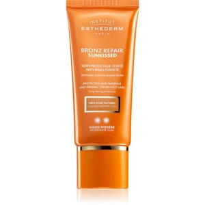 Institut Esthederm Bronz Repair Sunkissed Protective Anti-Wrinkle And Firming Tinted Face Care tónovací krém na opaľovanie proti vráskam so strednou U