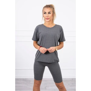 Set of top+leggings graphite