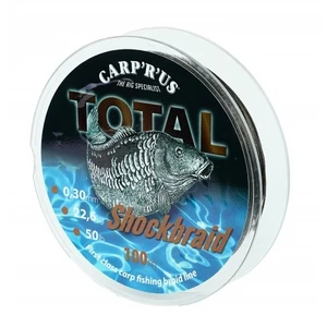 Carp´r´us splétaná šňůra total shock braid 100 m hnědá - průměr 0,30 mm / nosnost 13,6 k-průměr 0,30 mm / nosnost 13,6 kg