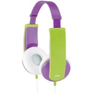 Detské slúchadlá On Ear JVC HA-KD5-V-E HA-KD5-V-E, purpurová, zelená
