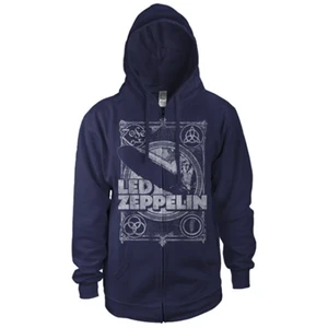 Led Zeppelin Felpa con cappuccio Vintage Print LZ3 Blu S