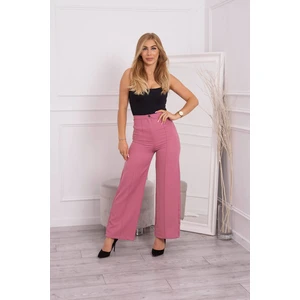 Wide leg trousers dark pink