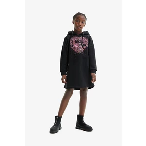 Black Girls' Sweatshirt Dress Desigual Ariza - Girls