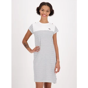 White Striped Dress with Belt Alife and Kickin - Women