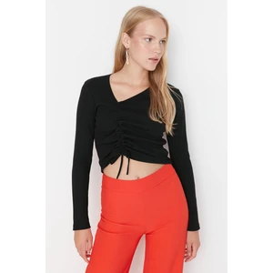 Trendyol Blouse - Black - Slim fit