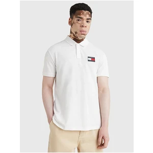 Bílé pánské polo tričko Tommy Jeans - Pánské