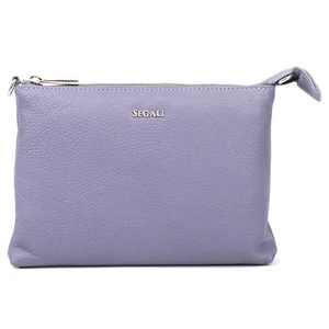 SEGALI Dámská kožená crossbody kabelka A6B Lavender